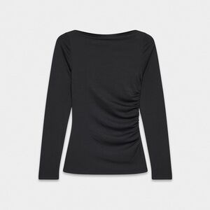 Aritzia Goodlux Cora Black Longsleeve Top
